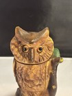 Owl Vintage Cast Iron Coin Bank Book Of Knowledge Reproduction