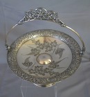 Fine Antique 19th C Victorian Meriden Quadruple Plate Bride s Basket