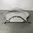Vintage Rodney Kent Hand Wrought Tray Dish Hammered Aluminum  443 - 13  X 10 5 