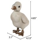 New White Farmhouse Spring Resin Baby Duck Figure 4 85  Tall