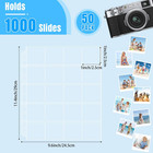 50 Pack Protective Photo Slide Pages Holds 20 35mm Slides  Top Loading Page S   