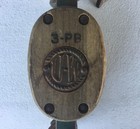 Vintage Uw Upton Walton 3-pb Wood Metal Block And Barn Single Pulley