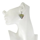 Kirks Folly Vineyard Goddess Pierced Leverback  Earrings   silvertone 