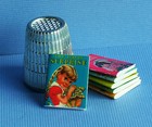 Dollhouse Miniature 1 12   Set Of 6 Wonder Books  1950s Retro  Children Covers