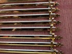 15 Antique Brass Stair Rods And Brackets Gothic Fleur De Lys 12x870   3x787mm