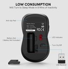 New Comfortable Ergonomic Wireless Mouse 6 Btn For Notebook Laptop Desktop Black