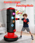 Punching Bag For Kids  Boxing Set With Scoring  Light  Music  4 Game Modes
