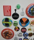 Vintage Comic Book Promo Button Lot Marvel Dc Image Vertigo Batman Wolverine Pin