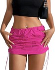 Cargo Skirts For Women Y2k Mini Skirt Low Waist Side Drawstring Short Skirt