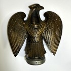 Vintage Bronze Bald Eagle Flagpole Topper Finial
