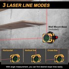 Prexiso 3-in-1 Digital Angle Gauge Magnetic Laser Level With Wall Mount Base New