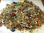 Untested Vintage Modern Jewelry Junk Craft Lot Pieces Part Brooches Bracelet    
