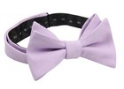 Mens Solid Linen Self Tie Bow Ties And Pocket Square Set - Iris Lavender