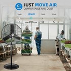 30in  Oscillating Pedestal Fan With 8400 Cfm Adjustable Height