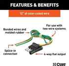 4-way Flat Connector Plug With 12  Wires  trailer Side 