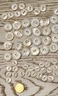 Estate Lot Of Vtg  Antique Mother Of Pearl Shell Sewing Buttons Carved Sets