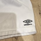 Umbro Kids White Mesh Polyester Soccer Shorts Xs Drawstring Elastic Breathable