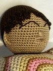 Star Shape Baby Doll Plush Hand Knit Unique Design Mouth Open 12    Pink Brown