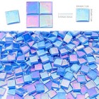 Iridescent Glass Mosaic Tiles For Craft Bulk Mosaic Pieces 160 Pcs