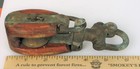 Antique Nautical Maritime Block Pulley Merriman Bros Boston Wood Bronze Sailing