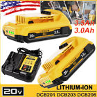 20v For Dewalt 20 Volt Max Lithium-ion Battery   Charger Dcb203 Dcb201 Dcb200-2