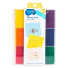 Multicolor Stamp Pad With Washable Ink  6 Bright Colors