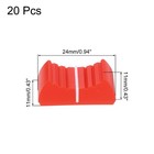 Straight Slide Potentiometer Knob 8x1mm 0 31x0 04 Inch Red White Pack Of 20