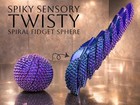 Spiky Sensory Fidget Ball Adhd Autism Stress Relief Desk Toy 3d Printed
