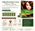 Vatika Henna Hair Color Natural Brown Powder 100  Ammonia-free 60g