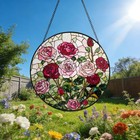 Stained Glass Suncatcher  Botanical Window Decor