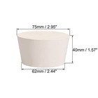 Uxcell White Tapered Shaped Solid Rubber Stopper For Lab Tube 60x73x40mm