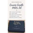 Rifle Paper Co  Ceramic Candle Holder Set     New In Box