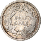 1869-p Seated Liberty Half Dime - Bent Great Deals From The Executive Coin Compa