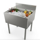 Commercial Ice Bin 14 x11 x22  Underbar Ice Bin Sliding Lid And Bottle Holders