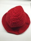 New Crochet Handmade Toddler Baby Bucket  Hat Girls Vibrant Red Beanie Cap