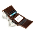 Genuine Leather Minimalist Trifold Wallet For Men Rfid Blocking Slim Mens Wallet