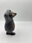 Hand Carved Wooden Black Bear Figurine Rustic Cabin Lodge Decor