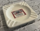 Vintage 1980s Budweiser Lager Beer Ceramic Ashtray 5 5  X 5 5 