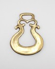 Horse Brass Medallion Buckle Geometric Horse Shoe Scroll Home Decor Ornament