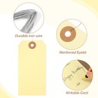 100 Blank Manila Hang Tags 4 75 X 2 375 Inches With String For Clothing Labels