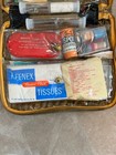 Vintage 1950s Original Airline Travel Kit Case W  Sewing Kit   Toiletries