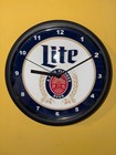 Miller Lite Beer Bar Man Cave Advertising Clock Sign
