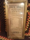 Framed 1880s Theatre Comique Playbill Lobby Card Display Sign Nyc Broadway