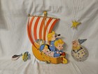 Vintage The Dolly Toy Co  1957 Winkin Blinkin And Nod Nursery Wall Hangings