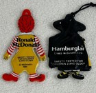 1983-84 Mcdonalds Ronald Mcdonald   Hamburglar Plastic Vinyl Christmas Ornaments