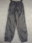 Vintage Nike Track Pants Youth Large 12-14 Black Center Swoosh 90s Y2k 24x30