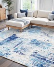 Vevor Large Area Rug 5 X 7 Ft Anti-skid And Tear-resistant Floor Mat Modern Blue