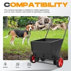 120lb Lawn Drop Spreader Compost Spreader Adjustable Rate Metal Mesh Basket Feed