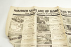 Vintage Amc Rambler Dealership Store Poster Used Ripped Worn Pre-owned