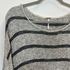 Free People Boho Shipping News High Low Tunic Sweater Small Grey Stripe